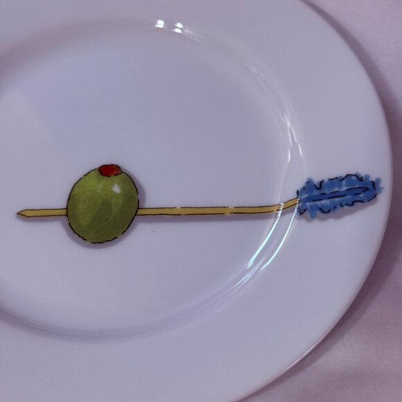 Nancy Green for Crate & Barrel Tidbits Appetizer Plates set of 6 6.5 inch snacks - Picture 6 of 9